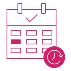 Icon: Terminkalender mit markiertem Datum für die Beratung bezüglich Bewertung einer Immobilie