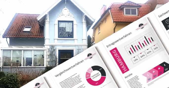 Die Hausbewertung: Ein Haus mit Magazinen zur Hausbewertung