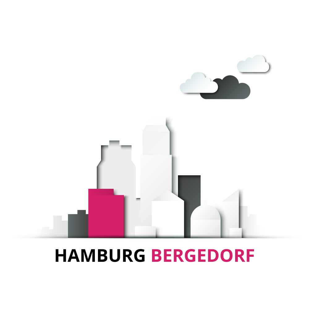 Ein Papiermodell des Hamburger Stadtteils Bergedorf