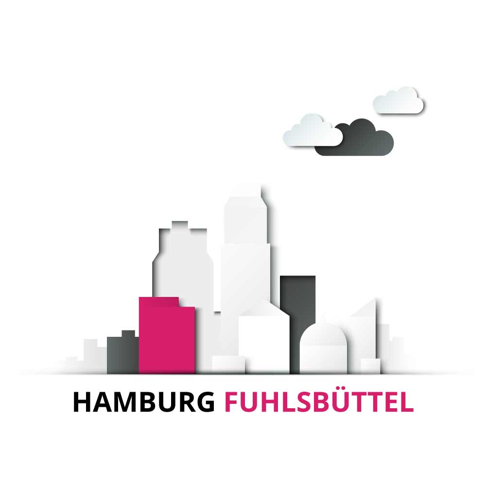 Ein Papiermodell des Hamburger Stadtteils Fuhlsbüttel